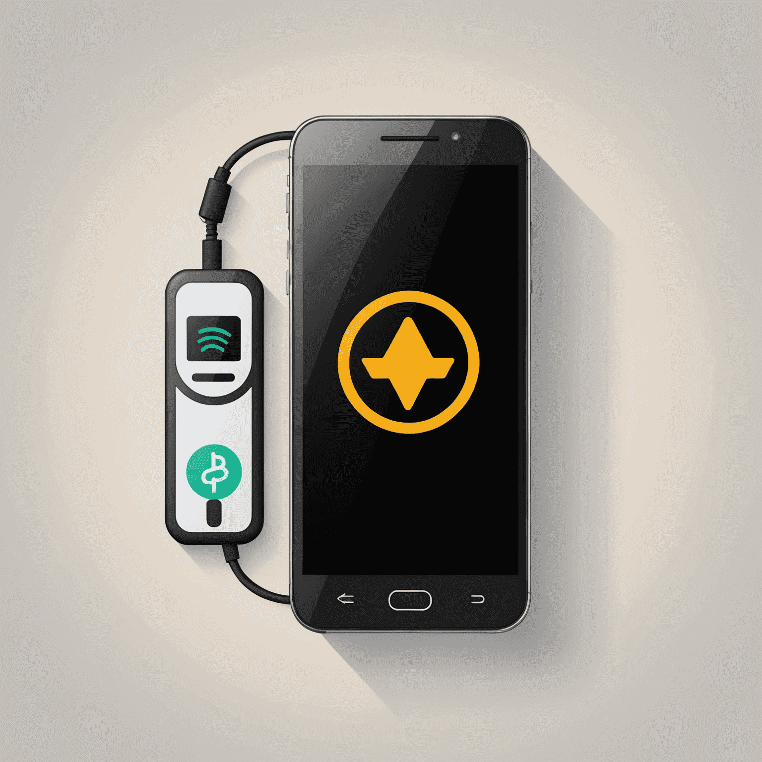 KuMobiToday logo - A stylized mobile phone with recharge symbol