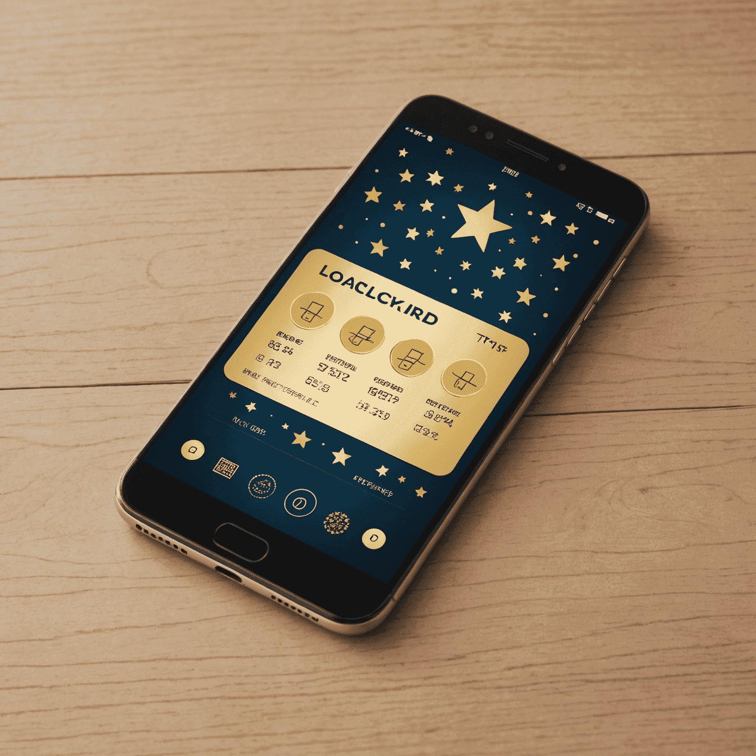 A loyalty card with stars and a smartphone, symbolizing rewards for frequent recharges