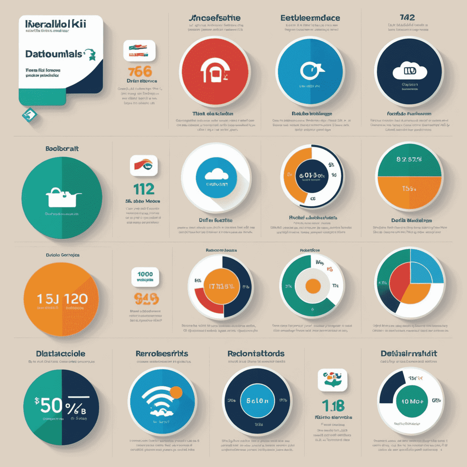 Infographic comparing various data bundles from different Kuwaiti mobile providers, with icons representing data usage